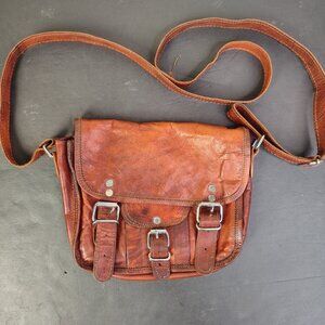 VINTAGE Gusti Leder Leather Crossbody Bag Pack Steampunk